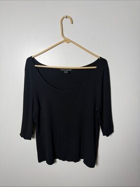 Scott Taylor Scoop Neck Black Women's Top Size XL